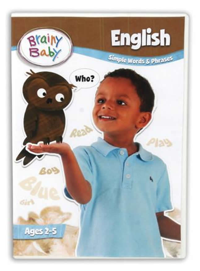 Brainy Baby English Simple Words and Phrases Deluxe Edition DVD | English Words and Phrases | English Dvds