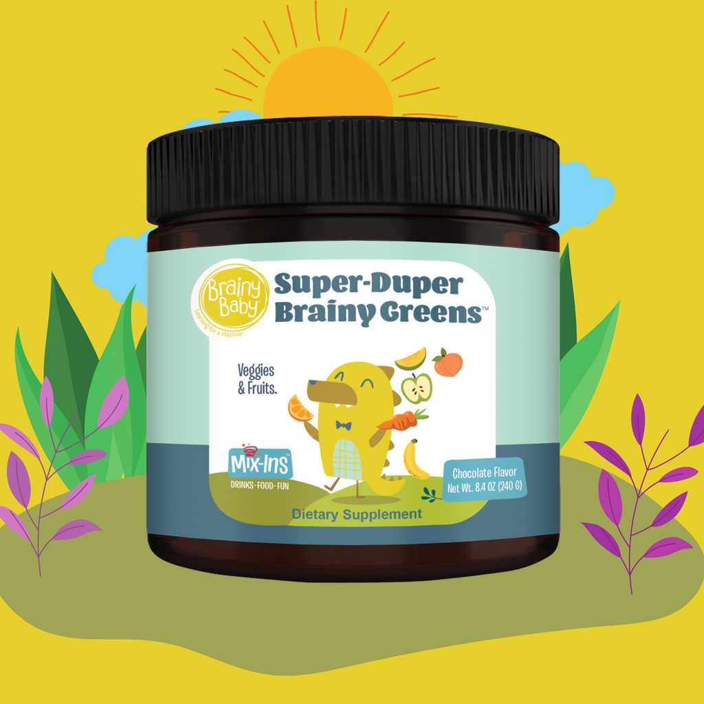 Brainy Baby Super Duper Brainy Greens Superfood MIX-ins Powdered Drink - Chocolate Flavor