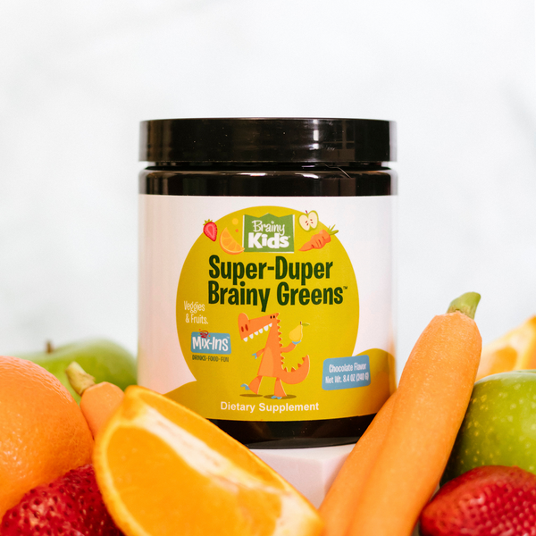 Brainy Kids Super Duper Brainy Greens Superfood MIX-ins Powdered Drink - Chocolate Flavor
