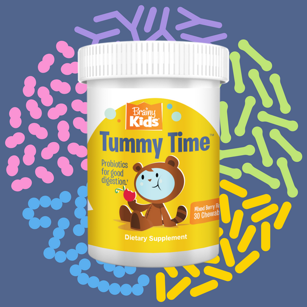 Brainy Kids Tummy Time Chewables - Mixed Berry Flavor