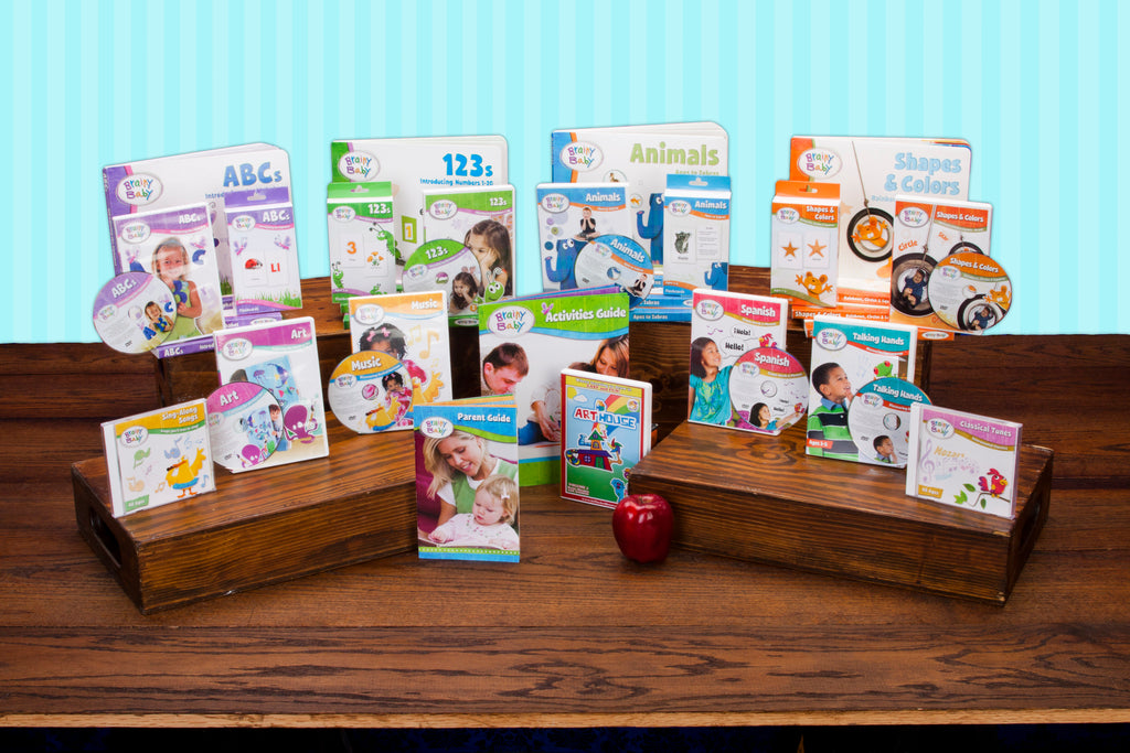 Brainy Baby ABCs, 123s, Shapes & Colors, and Animals Books, Flashcards, DVDs and CDs