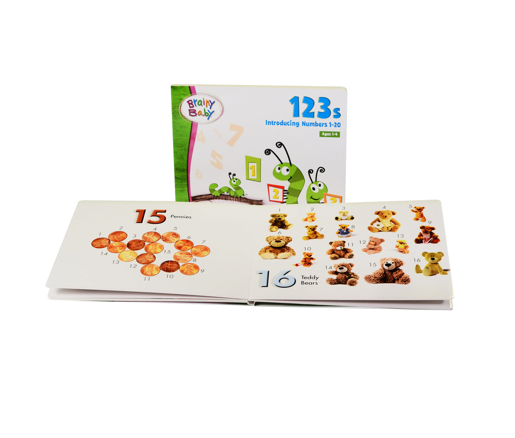 Brainy Baby 123s Preschool Board Book Introducing Numbers 1 to 20  | Learning to Count