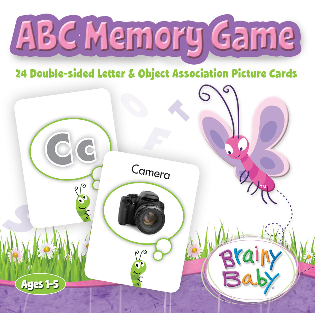 Brainy Baby ABCs Game: 24 Double Sided Object Association and Memory Picture Cards