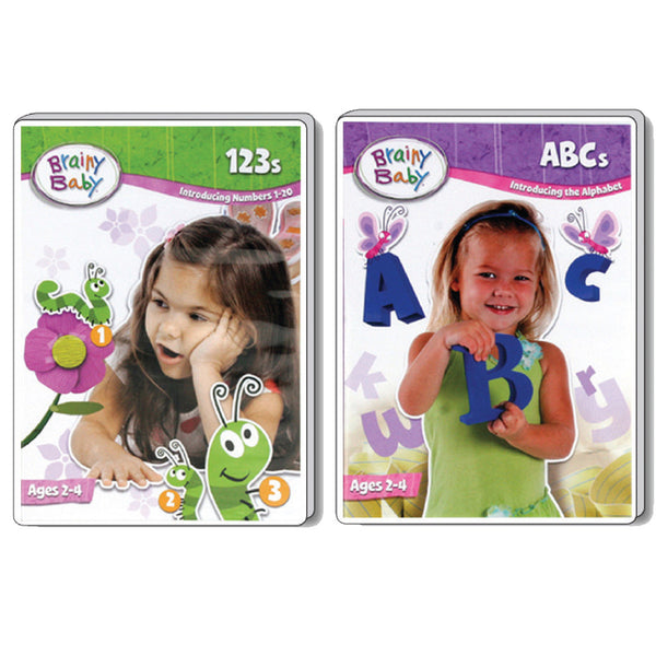SAVE $9.99!  Brainy Baby ABCs DVD and 123s DVD Deluxe Edition Bundle of 2
