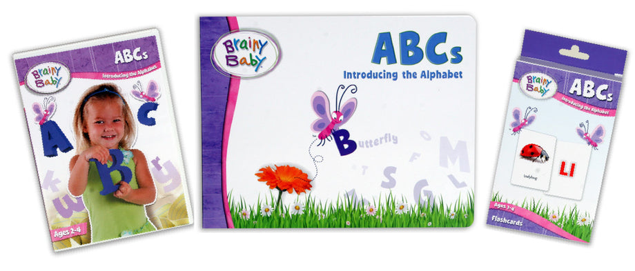 Brainy Baby ABCs Introducing the Alphabet | DVD, Board Book and 