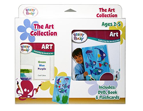SAVE $9.99!  Brainy Baby Art: Exploring the World of Art DVD, Board Book and Flashcards Collection Deluxe Edition Bundle of 3