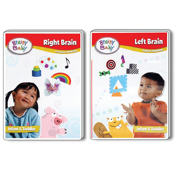 SAVE $9.99! Brainy Baby Right Brain and Left Brain: Creative and Logical Thinking DVD Bundle of 2