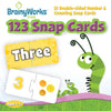 BrainyWorks 123s Snap Cards Counting Game: 22 Double Sided Numbers Puzzle