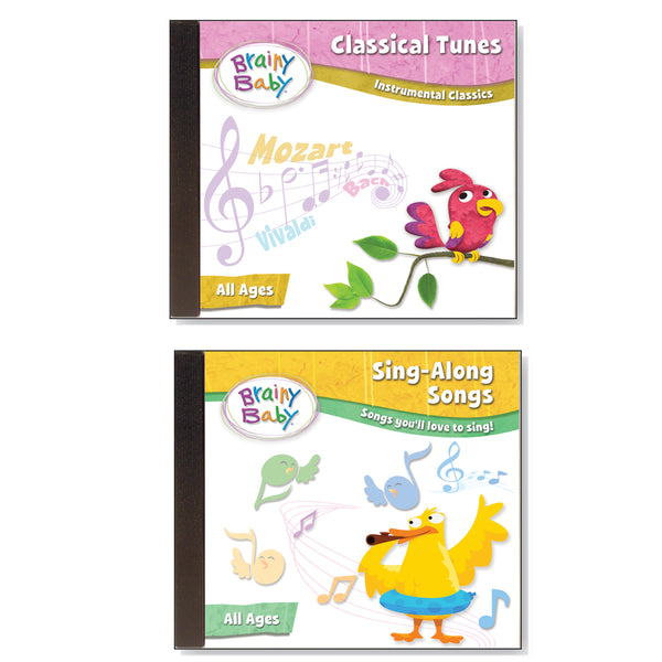 SAVE $3.99! Brainy Baby Sing Along Songs and Classical CDs: Songs You'll Love to Sing and Instrumental Classics Bundle of 2