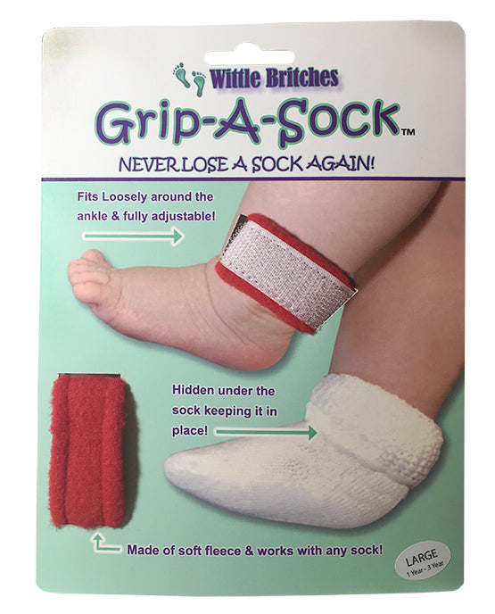 Wittle Britches Grip-A-Sock: Soft Fleece and Velcro Sock Holder